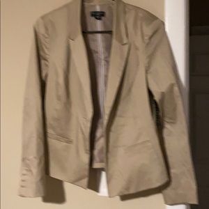 Petite sateen blazer